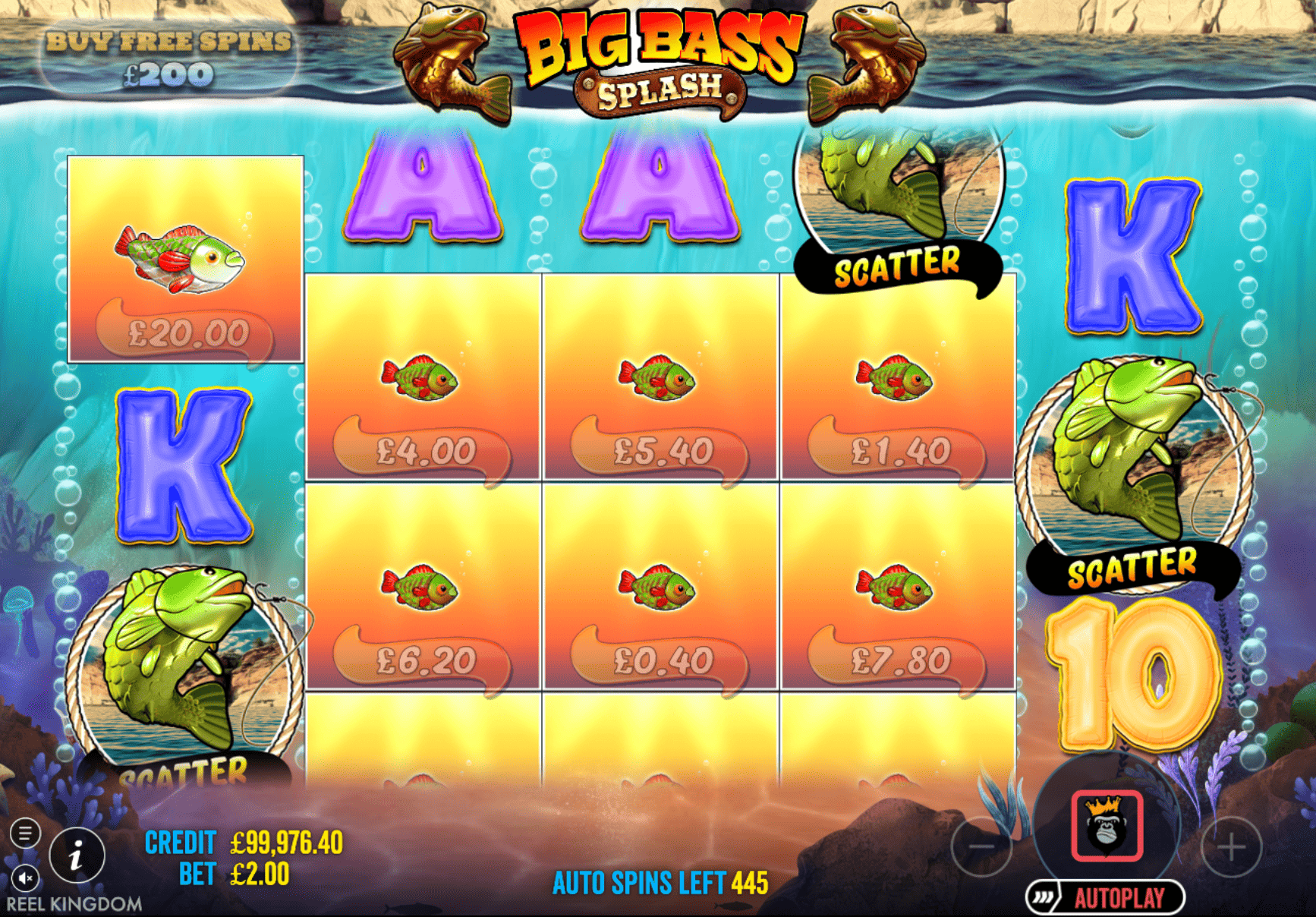 Big Bass Splash demo — ücretsiz sürümün başlatma ekranı