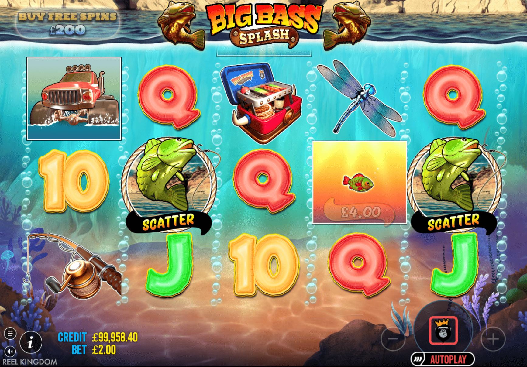 Big Bass Splash çığ kazançları — ilerleyen çarpan devrede